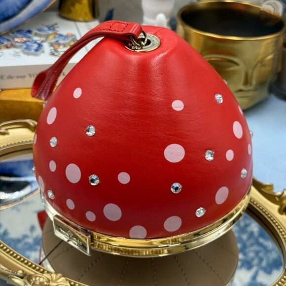 🆕 KATE SPADE NEW YORK 🧿 NWOT Red Blaze A Trail Mushroom Novelty Clutch Bag - Picture 12 of 16